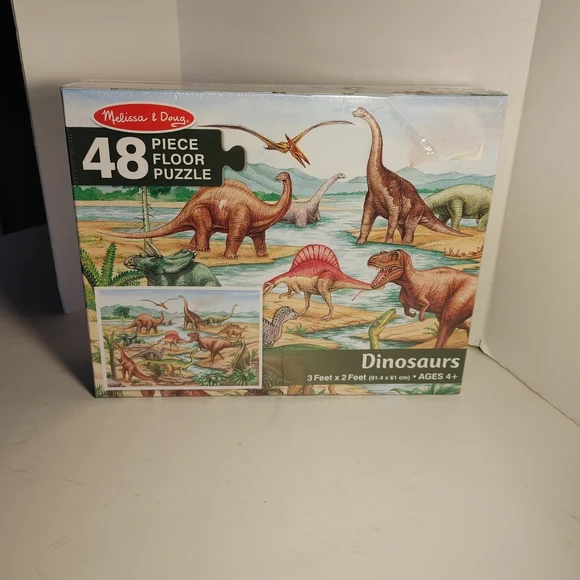 Melissa and Doug Dinosaurs 48 piece Floor Puzzle New - Picture 1 of 6